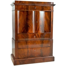 Biedermeier Silver Cabinet in Cuban Mahogany, c. 1830