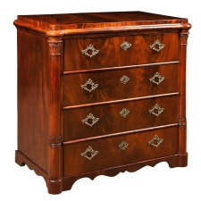 Neoclassical Chest Of Drawers in Mahogany, Northern Europe, circa 1850