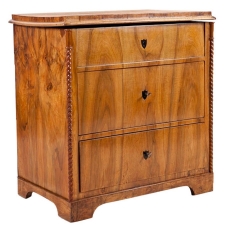 Biedermeier Chest of Drawers in Walnut, c. 1830