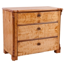 North German Biedermeier/ Louis Philippe Chest of Drawers in Birch, circa 1845