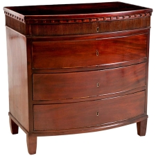 A Small Danish Louis XVI 18th Century Chest of Drawers in Mahogany, circa 1780