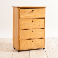 Swedish Chest of Drawers in Birch, c. 1870