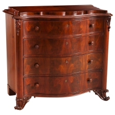 Scandinavian Serpentine-Front Chest of Drawers