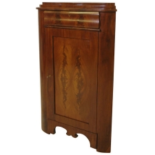 Biedermeier Corner Cupboard in Mahogany, Northern Europe, c. 1830