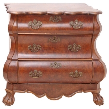 Dutch 19th Century Baroque Revival Bombe Chest of Drawers
