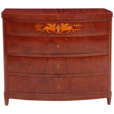 Danish Empire Commode or Chest of Drawers with Marquetry, circa 1810
