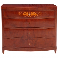 Danish Empire Commode or Chest of Drawers with Marquetry, circa 1810