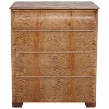 Biedermeier Chest of Drawers in Fire Birch