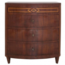 Small Empire Chest of Drawers in Mahogany with Satinwood Inlays, circa 1825