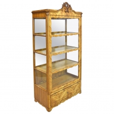 Antique Late Biedermeier or Louis Philippe Display Cabinet in Cherrywood, circa 1850