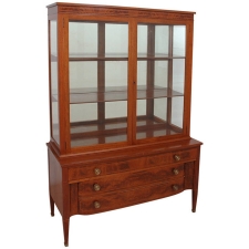 Mid Century Display Cabinet with Flight of Drawers