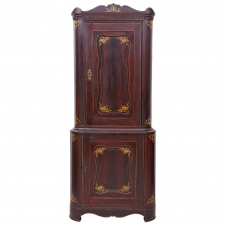 Empire or Early Biedermeier Corner Cupboard