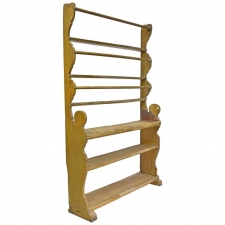18th Century German Baroque Painted Cupboard with Open Dish Rack