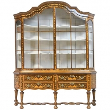 Dutch Vitrine/Glass Display Cabinet with Marquetry, circa 1800