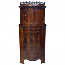 Empire Corner Cabinet or Cupboard in West Indies Mahogany, circa 1800
