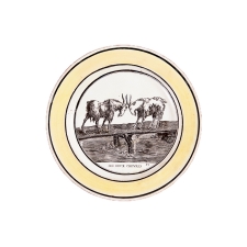 Pair of French Faience Plates Depicting La Fontaine Fables, c.1800