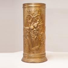 19th c. Antique Brass Umbrella Holder, Belgium