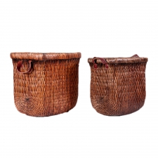 Pair of Rattan Baskets