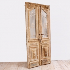 French Belle Epoque Wooden Doors in Original Paint, c. 1880