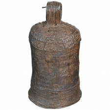 African Tribal Art Igbo or Igala Cast Bronze Bell, West Africa, Nigeria