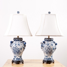 New Blue and White "Chinese Export" Porcelain Lamp