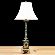 French Empire Style Lamp in Marble and Bronze