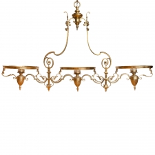 Antique Billiard Chandelier in Bronze