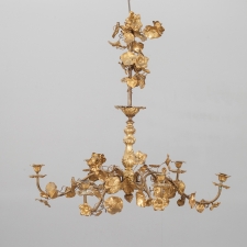 Six Light Bronze Doré Chandelier c. 1880