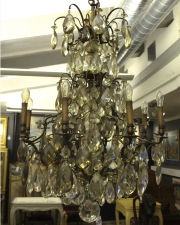 Swedish 8 Arm Crystal Chandelier c. 1900