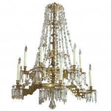 Swedish Twelve-Light Crystal Chandelier