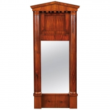 Antique Biedermeier Mirror in Mahogany, c. 1820