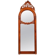 Antique Mirror in Mahogany with Double Panels, c.1840