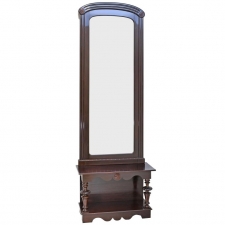 Tall Pier Mirror with Console in Dark Mahogany, Baltic Region, circa 1910