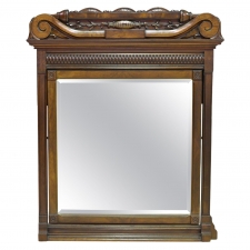 American Victorian Eastlake Mirror in Carved Walnut, circa 1880