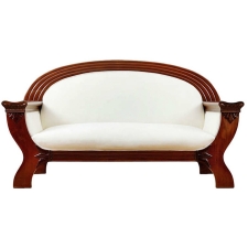 Art Deco Gondola Sofa in Cuban Mahogany, c.1915