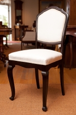 Antique Chair in Sculpted French-Polished Hardwood