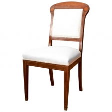 Single Scandinavian Chair in Mahogany with Satinwood Inlays, circa 1915