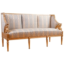 Swedish Gustavian Giltwood Settee/Sofa, c. 1810