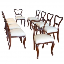 Set of Ten Baltic Mahogany Dining Chairs