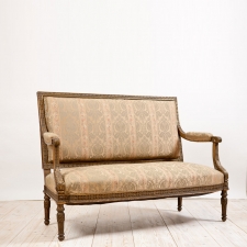 French Antique Gilt Settee