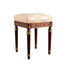 Empire Revival Stool in Mahogany with Ormolu, France, circa 1900