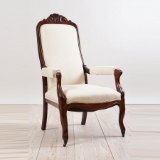 French Louis Philippe Period Armchair in Mahogany, c. 1830