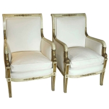 Pair of French Napoleon III Armchairs, c. 1865