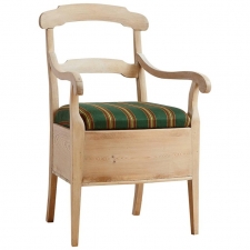 Swedish Potty Chair in Pine with Painted Chalk Finish, c. 1820