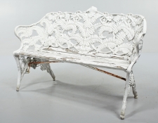 Swedish Cast Iron Fern Motif Garden Bench