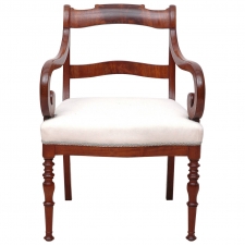 Fine Mahogany Armchair or Fauteuil, Northern Europe circa 1830