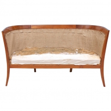 Austrian Biedermeier Settee or Sofa in Cherry Wood, circa 1815