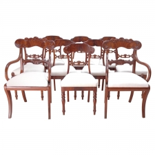 Set of 10 Karl Johan Swedish Dining Chairs
