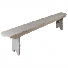 Bonnin Ashley Custom Made Bench in Repurposed Pine with Limed White Chalk Finish