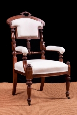 Set of Seven Antique American Dining Chairs in Mahogany c.1870